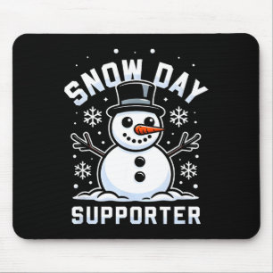 Tapis De Souris Journée de neige Super Amusement Jours d'hiver Pou