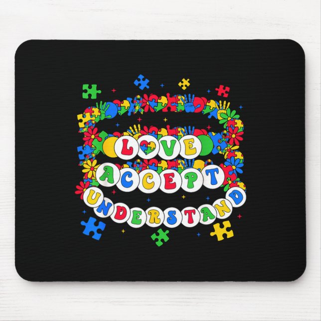 Tapis De Souris Journee de sensibilisation a l'autisme comprendre  (Devant)