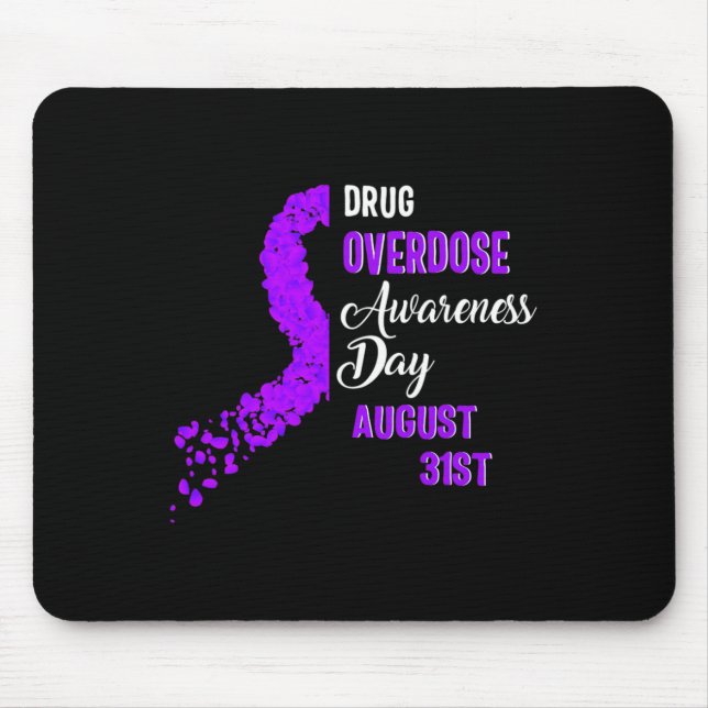 Tapis De Souris Journée de sensibilisation au surdosage de drogue  (Devant)