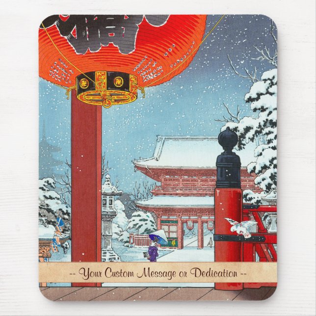 Tapis De Souris Journée d'hiver au Temple Asakusa Tsuchiya Koits (Devant)