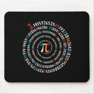 Tapis De Souris Journée drôle de Pi 3.14 Symbole Pi Spirale Nombre