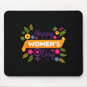 Tapis De Souris Journée internationale des femmes 8 mars rose fémi