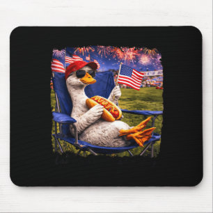Tapis De Souris Journée marrante pour être un jars hot-dog du 4 ju