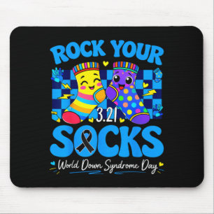 Tapis De Souris Journée mondiale de la trisomie 21 Rock Socks 321
