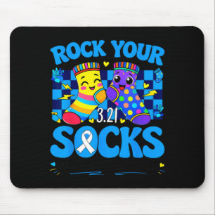 Tapis De Souris Journée mondiale de la trisomie 21 Rock Socks 321