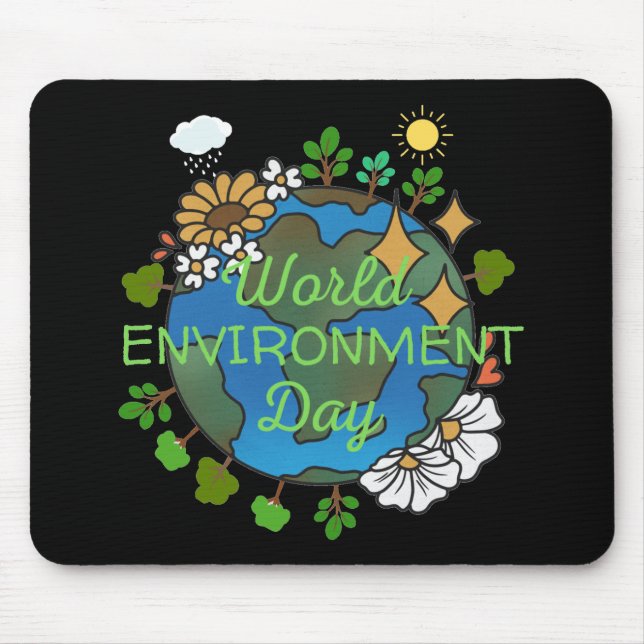 Tapis De Souris Journée mondiale de l'environnement (Devant)