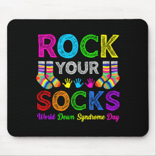 Tapis De Souris Journée mondiale du syndrome de Down, chaussettes