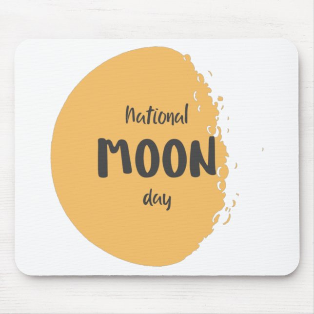 Tapis De Souris Journée nationale de la Lune (Devant)