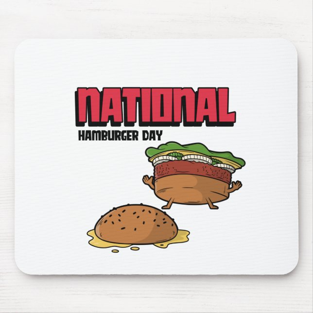 Tapis De Souris Journée nationale du hamburger (Devant)