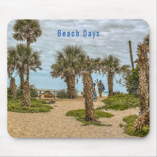 Tapis De Souris Journées de plage, ciel couvert, jardin de plage