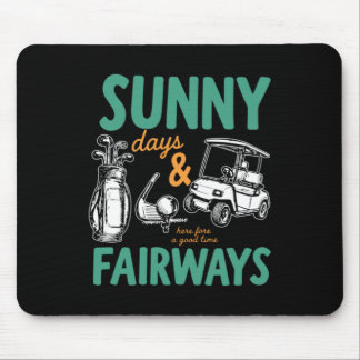 Tapis De Souris Journées Ensoleillées Et Voies de Golf Artwork