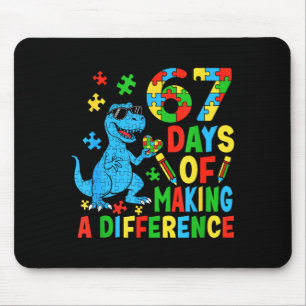 Tapis De Souris Jours de faire une différence dinosaure autisme en