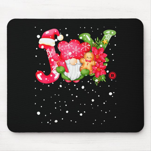 Tapis De Souris Joy - Joyful Gnome - Cute Christmas  (Devant)