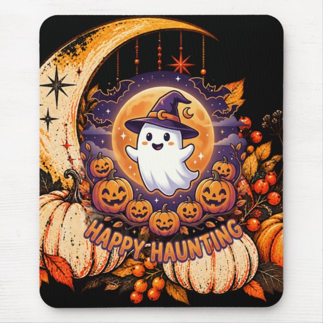 Tapis De Souris Joyeuse chasse fantôme  (Devant)