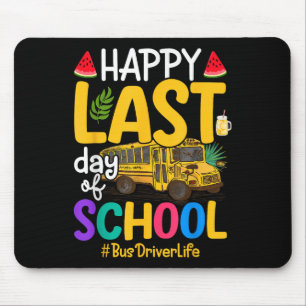 Tapis De Souris Joyeuse Dernière Journée De Conducteur De Bus Scol