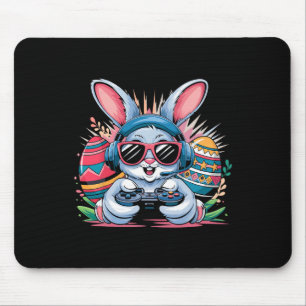 Tapis De Souris Joyeuse fête de Pâques Lapin Œuf Jeu Vidéo Joueur
