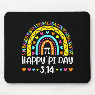 Tapis De Souris Joyeuse fête de Pi 3.14 Nombre Arc-en-ciel Math Ge