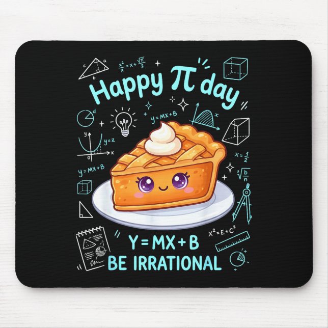 Tapis De Souris Joyeuse Fête de Pi Prof de Maths Drôle Élève Amate (Devant)