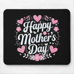 Tapis De Souris Joyeuse fête des Mères Maman Mémé Floral Mignon