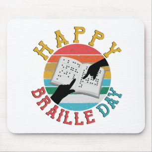 Tapis De Souris Joyeuse Journée Braille