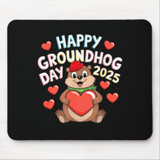 Tapis De Souris Joyeuse journée de la marmotte Funny Animal Lover