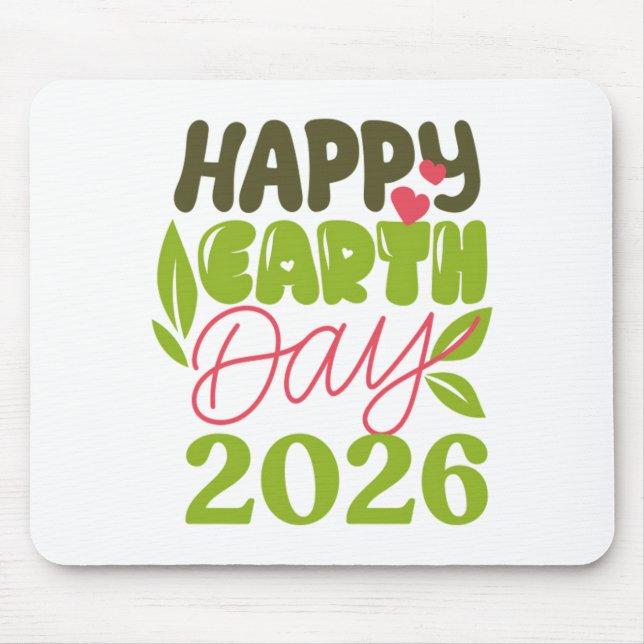 Tapis De Souris Joyeuse Journée de la Terre 2026 (Devant)