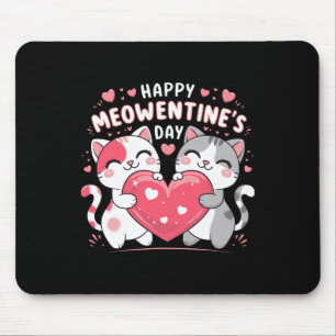 Tapis De Souris Joyeuse Meowentine Saint Valentin Drôle Mignon Ama