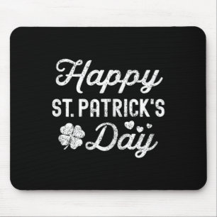 Tapis De Souris Joyeuse Saint-Patrick Shamrock Fille Chanceuse Fem