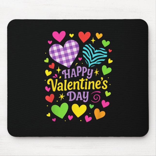 Tapis De Souris Joyeuse Saint-Valentin - Cœurs Amour (Devant)
