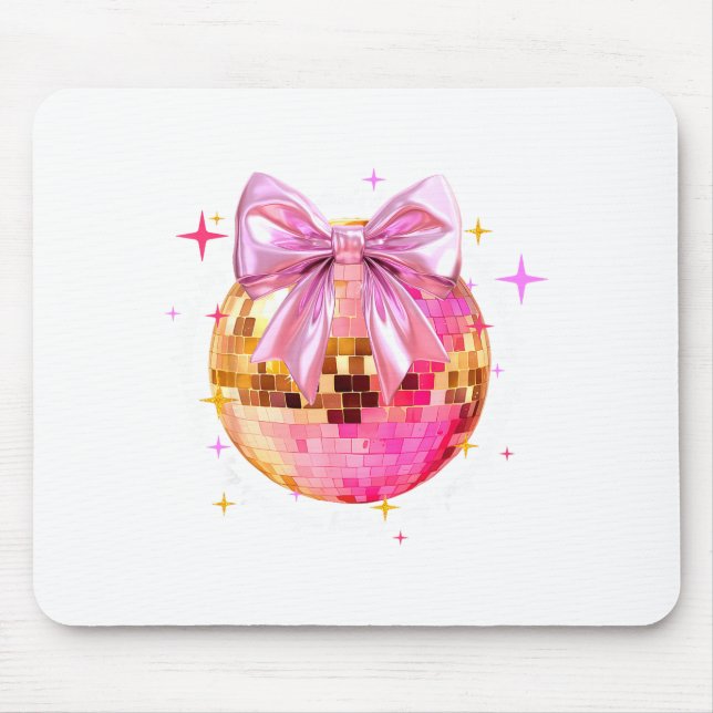 Tapis De Souris Joyeuse Saint-Valentin Drôle Coquette Boule Disco  (Devant)