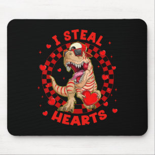 Tapis De Souris Joyeuse Saint-Valentin Je vole des cœurs Trex Dino