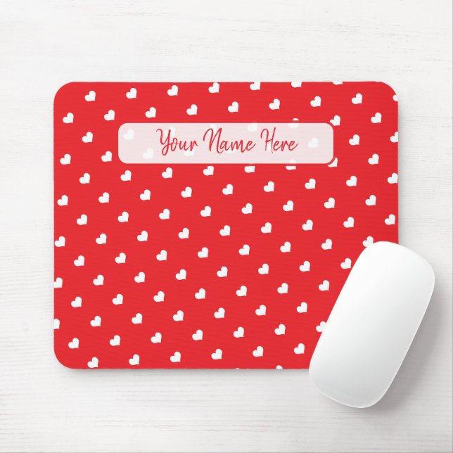Tapis De Souris Joyeuse Saint-Valentin Moderne Motif d'Amour (Avec souris)