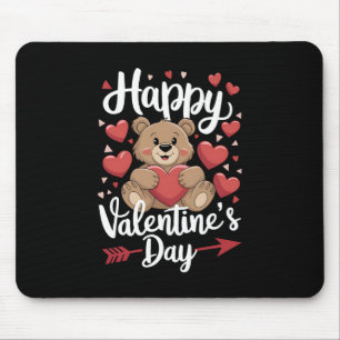 Tapis De Souris Joyeuse Saint-Valentin Ours Cœur Jolies Couples