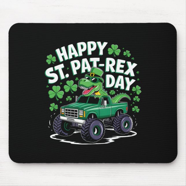 Tapis De Souris Joyeuse St Pat-rex Patricks Day Dinosaure Monstre  (Devant)
