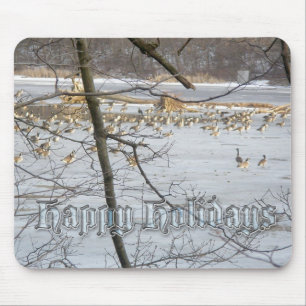 Tapis De Souris Joyeuses fêtes des Bernaches du Canada Mousepad