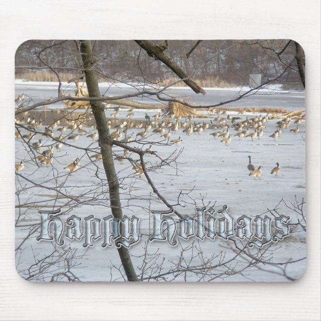 Tapis De Souris Joyeuses fêtes des Bernaches du Canada Mousepad (Devant)