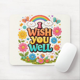 Tapis De Souris Joyeuses Marguerites et Arc-en-Ciel
