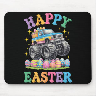 Tapis De Souris Joyeuses Pâques Drôle de Monster Truck Écraser des