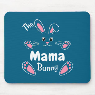 Tapis De Souris Joyeuses Pâques La Maman Lapin Famille assortie Pâ
