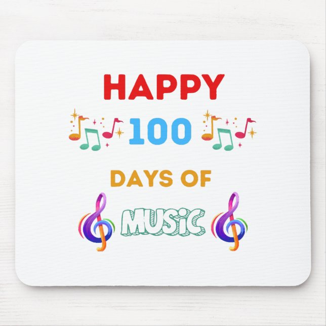Tapis De Souris Joyeux 100 Jours de musique (Devant)