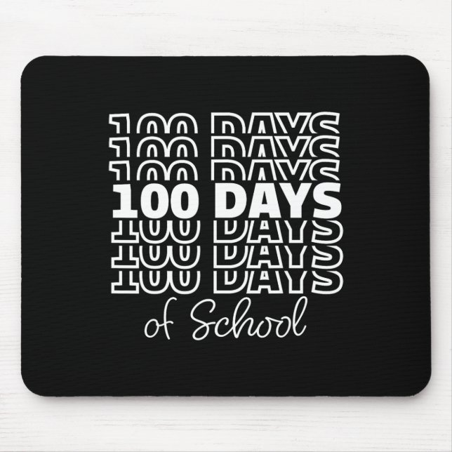 Tapis De Souris Joyeux 100 Jours D'école 100e Jour D'école Enseign (Devant)