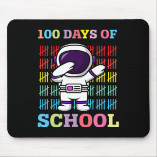 Tapis De Souris Joyeux 100 Jours D'Enfants Scolaires Dabbing Astro