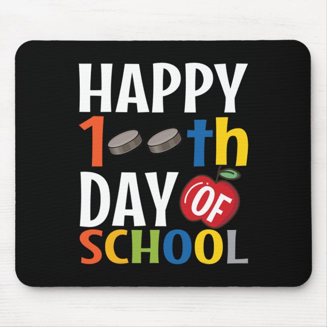 Tapis De Souris Joyeux 100e Jour De L'École Étudiant Enseignant De (Devant)