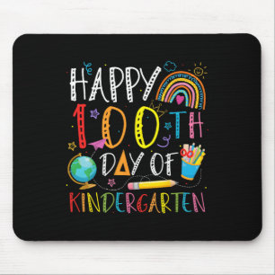 Tapis De Souris Joyeux 100e jour de maternelle enfants enseignant
