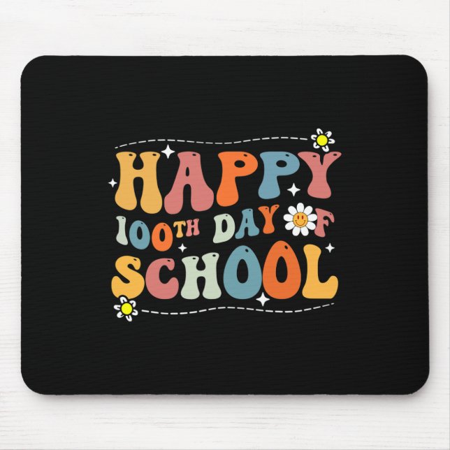 Tapis De Souris Joyeux 100e Jour D'École Mignonnes Étudiants Ensei (Devant)