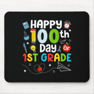 Tapis De Souris Joyeux 100e jour d'enseignant de 1re année 100 jou