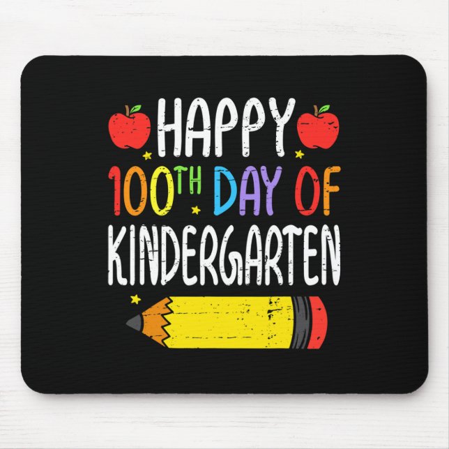 Tapis De Souris Joyeux 100e Jour D'Enseignant Étudiants 1 (Devant)