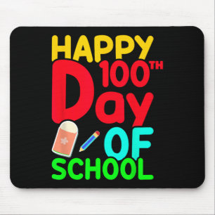 Tapis De Souris Joyeux 100ème Jour De L'École 100 Jours Mignons Ét