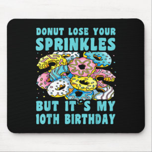Tapis De Souris Joyeux 10e anniversaire 10 ans donut 10ème anniver