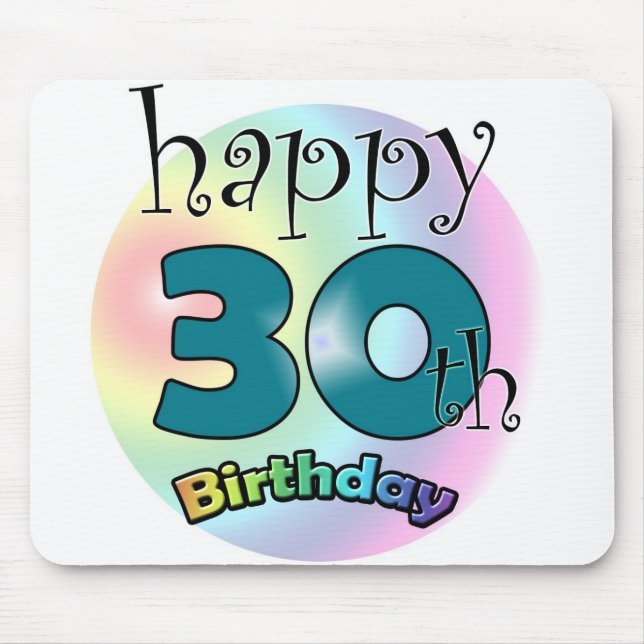 Tapis De Souris Joyeux 30e anniversaire (Devant)